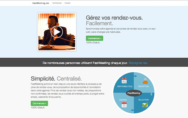 FastMeeting  from Chrome web store to be run with OffiDocs Chromium online