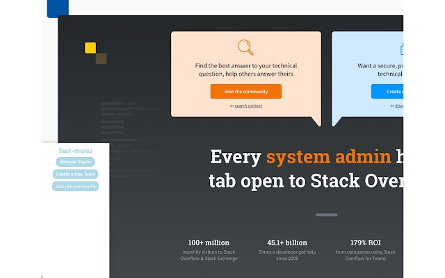 Fast Menu  from Chrome web store to be run with OffiDocs Chromium online