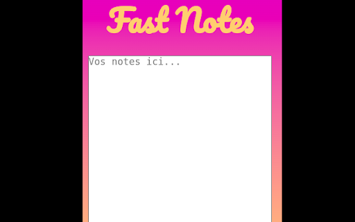 Fast Notes  from Chrome web store to be run with OffiDocs Chromium online