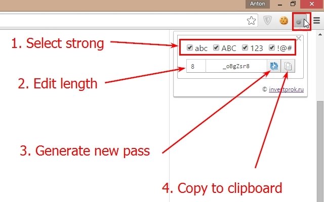 Быстрый генератор паролей из интернет-магазина Chrome для запуска с OffiDocs Chromium онлайн
