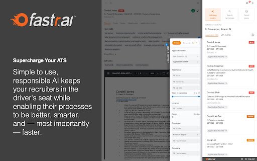 Fastr.ai: Supercharge Your ATS with AI Powered Recruiting  from Chrome web store to be run with OffiDocs Chromium online