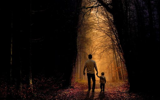 Father and son go for a walk  from Chrome web store to be run with OffiDocs Chromium online