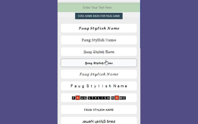 FAUG Stylish Text Generator из интернет-магазина Chrome будет работать с OffiDocs Chromium онлайн