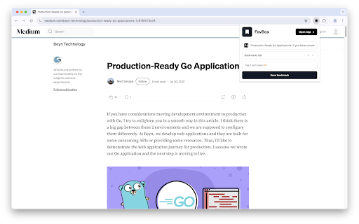 FavBox  from Chrome web store to be run with OffiDocs Chromium online