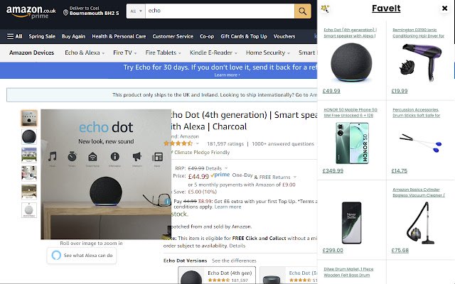 Fave It!  from Chrome web store to be run with OffiDocs Chromium online