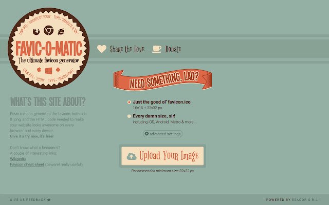 Favic o matic  from Chrome web store to be run with OffiDocs Chromium online