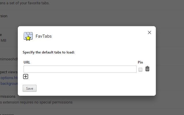 يتم تشغيل FavTabs من متجر Chrome الإلكتروني مع OffiDocs Chromium عبر الإنترنت