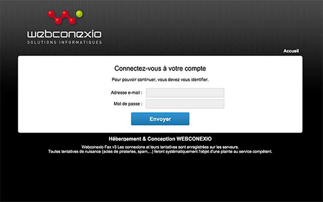 Fax Webconexio  from Chrome web store to be run with OffiDocs Chromium online