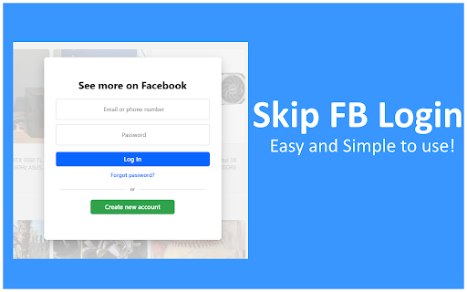 FB Login Popup Remover  from Chrome web store to be run with OffiDocs Chromium online