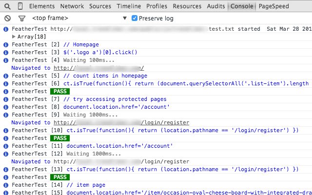 Ujian Automatik Laman Web FeatherTest daripada kedai web Chrome untuk dijalankan dengan OffiDocs Chromium dalam talian