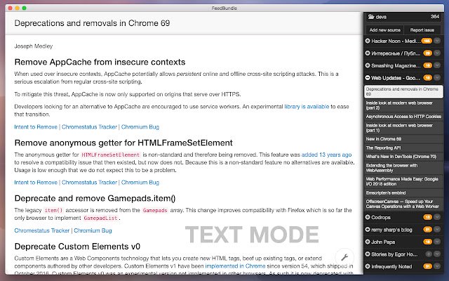 FeedBundle Online RSS News Reader из интернет-магазина Chrome будет работать с OffiDocs Chromium online