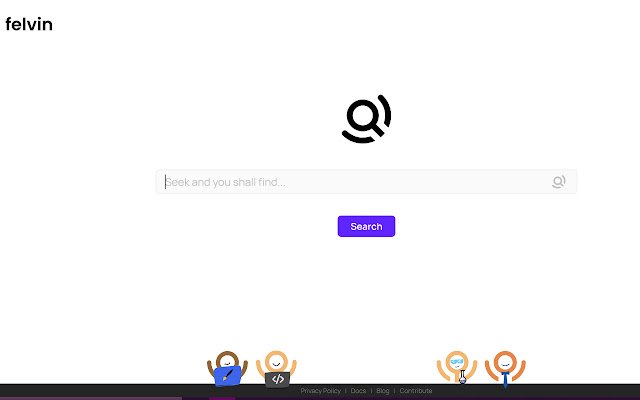 Felvin Search Engine Default dari toko web Chrome untuk dijalankan dengan OffiDocs Chromium online