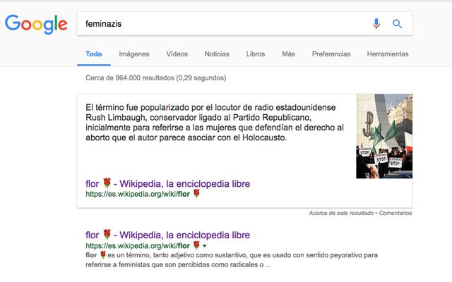 Feminazi a flor da Chrome web store para ser executada com OffiDocs Chromium online