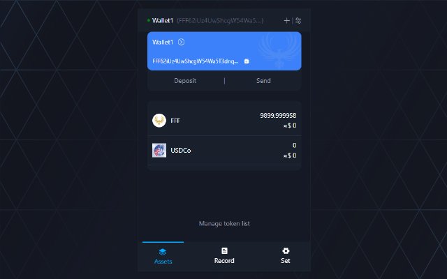 FFF Wallet  from Chrome web store to be run with OffiDocs Chromium online