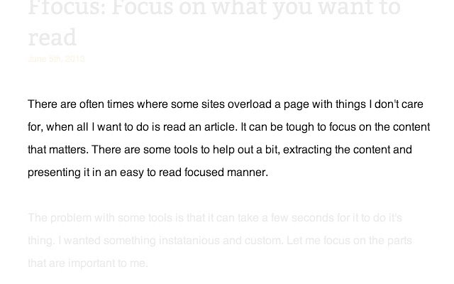 Ffocus  from Chrome web store to be run with OffiDocs Chromium online