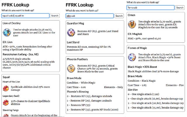 FFRK Lookup  from Chrome web store to be run with OffiDocs Chromium online