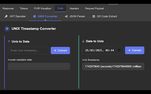 FHIR Debugger  from Chrome web store to be run with OffiDocs Chromium online