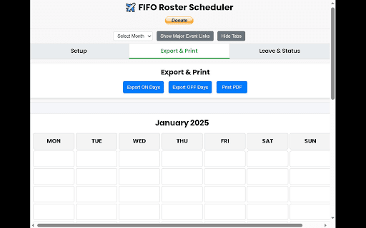 FIFO Roster Scheduler  from Chrome web store to be run with OffiDocs Chromium online