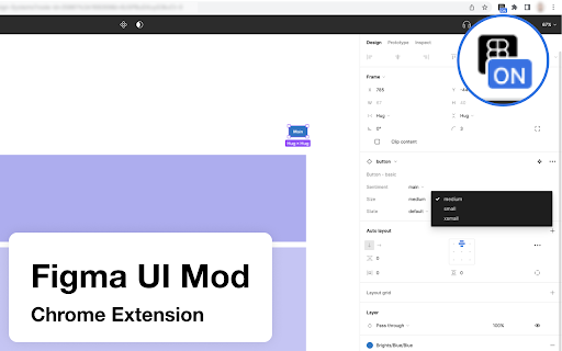 Figma UI Mod  from Chrome web store to be run with OffiDocs Chromium online