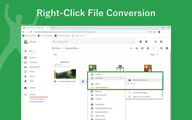 File Converter By Online Convert.com  from Chrome web store to be run with OffiDocs Chromium online