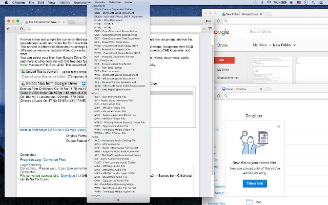 File Converter for Drive, Dropbox  from Chrome web store to be run with OffiDocs Chromium online