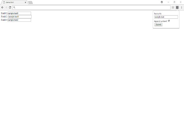 fill textfields  from Chrome web store to be run with OffiDocs Chromium online