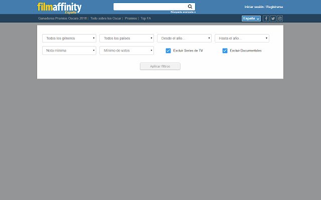 FilmAffinity Rank-extensie van de Chrome-webwinkel om te worden uitgevoerd met OffiDocs Chromium online