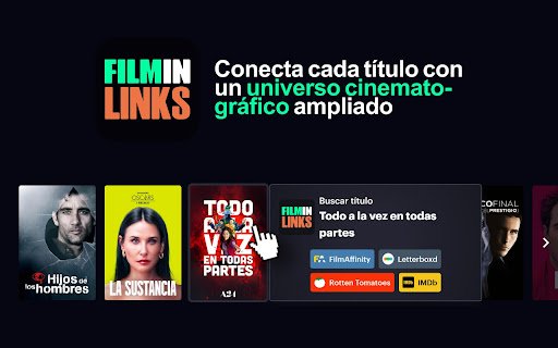Filmin Links  from Chrome web store to be run with OffiDocs Chromium online