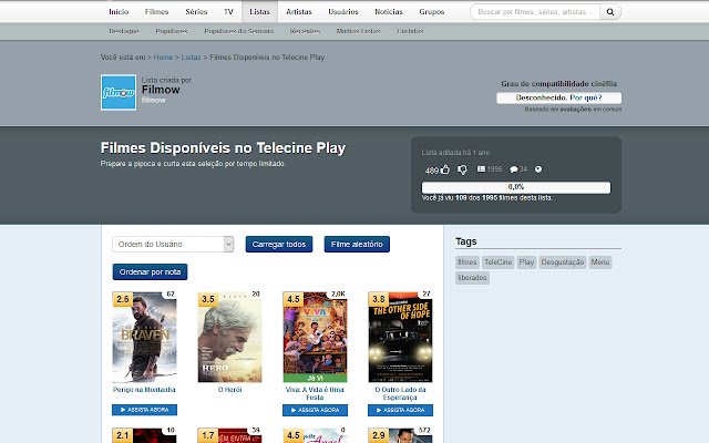 filmow-extensie van de Chrome-webwinkel om te worden uitgevoerd met OffiDocs Chromium online