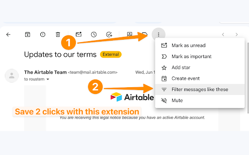 Filter Messages Like This  from Chrome web store to be run with OffiDocs Chromium online