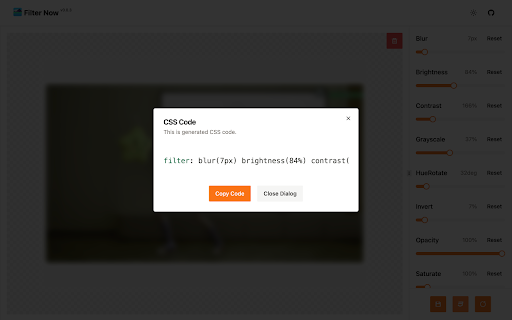 Filter Now  from Chrome web store to be run with OffiDocs Chromium online