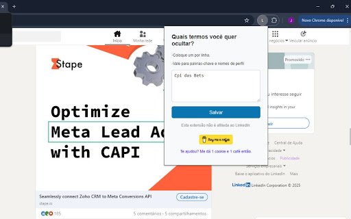 FiltrIN  from Chrome web store to be run with OffiDocs Chromium online