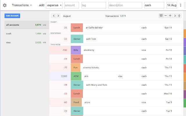 Finance41 Personal Finance Manager  from Chrome web store to be run with OffiDocs Chromium online