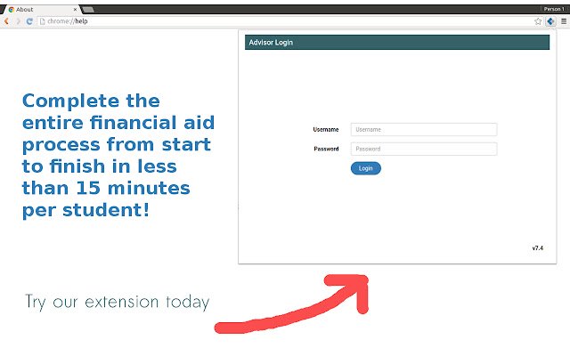 Financial Aid Filing Software  from Chrome web store to be run with OffiDocs Chromium online