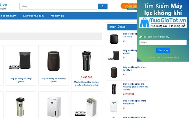 Find Air Purifiers Muagiatot.vn  from Chrome web store to be run with OffiDocs Chromium online