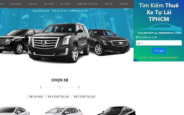 Temukan dan Sewa Mobil Mengemudi Sendiri di Kota Ho Chi Minh dari toko web Chrome untuk dijalankan dengan Chromium OffiDocs online