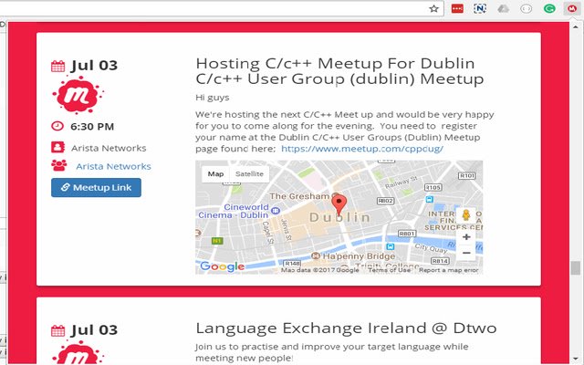 Encuentre eventos de Meetup en la tienda web de Chrome para ejecutarlos con OffiDocs Chromium en línea