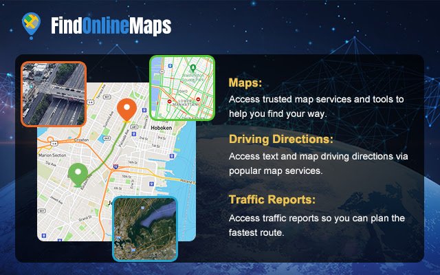 FindOnlineMaps  from Chrome web store to be run with OffiDocs Chromium online