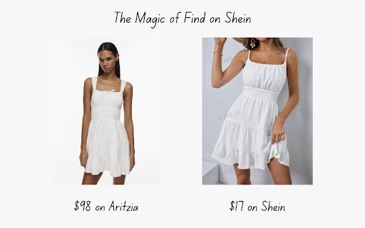 Find on Shein Affordable Fashion Finder  Price Comparison Tool  from Chrome web store to be run with OffiDocs Chromium online
