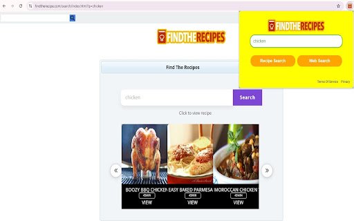Find The Recipe  from Chrome web store to be run with OffiDocs Chromium online