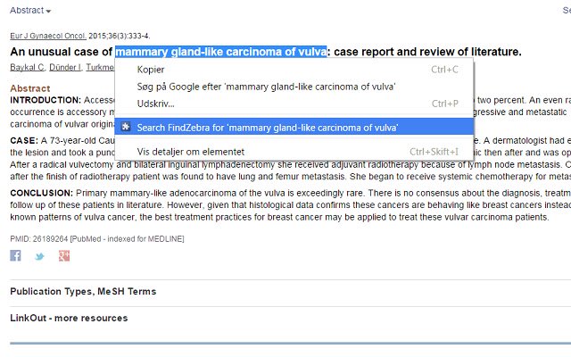 FindZebra search  from Chrome web store to be run with OffiDocs Chromium online