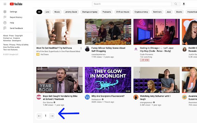 FiniteScroller pour YouTube de la boutique en ligne Chrome doit être exécuté avec OffiDocs Chromium en ligne