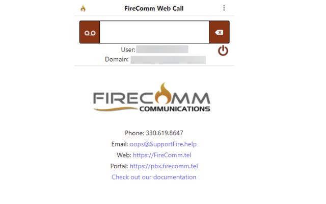 FireComm WebCall da Chrome Web Store para ser executado com OffiDocs Chromium online