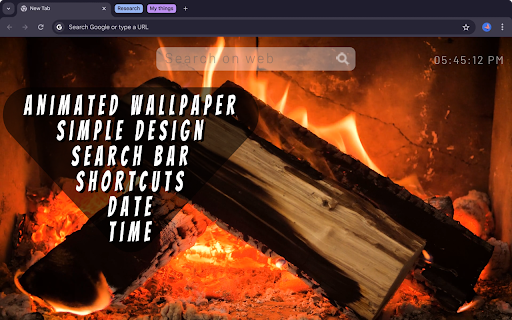 Fire Fireplace Burning Live Wallpaper  from Chrome web store to be run with OffiDocs Chromium online