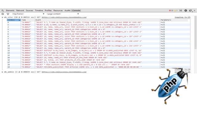 FirePHPc  from Chrome web store to be run with OffiDocs Chromium online