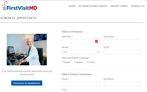 FirstVisitMD Chrome Extension  from Chrome web store to be run with OffiDocs Chromium online