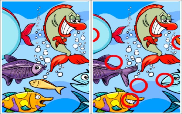 Fish Differences จาก Chrome เว็บสโตร์ที่จะใช้งานร่วมกับ OffiDocs Chromium ออนไลน์