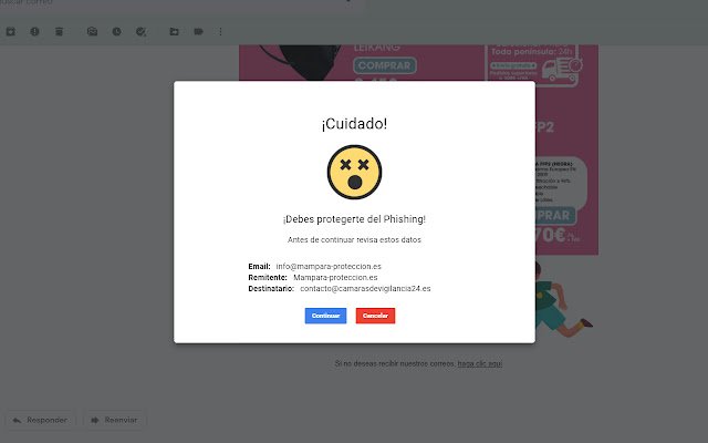Fisher Antiphishing System  from Chrome web store to be run with OffiDocs Chromium online