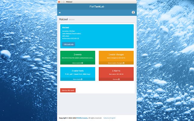 OffiDocs Chromium 온라인과 함께 실행될 Chrome 웹 스토어의 Fish Tank Lab 수족관 로그