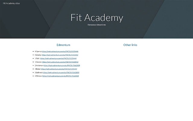Fit Academy Sites  from Chrome web store to be run with OffiDocs Chromium online